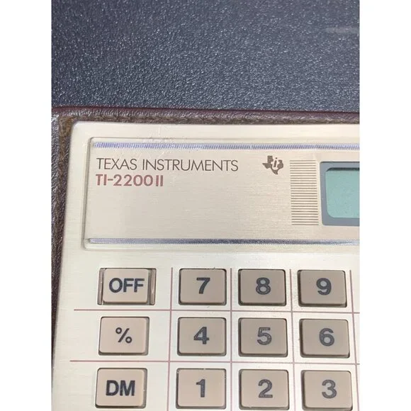 Vintage 1986 Texas Instruments TI-2200II Financial Calculator Solar Tested Case - Picture 3 of 5